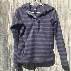 The North Face hoodie sweatshirt blue stripe